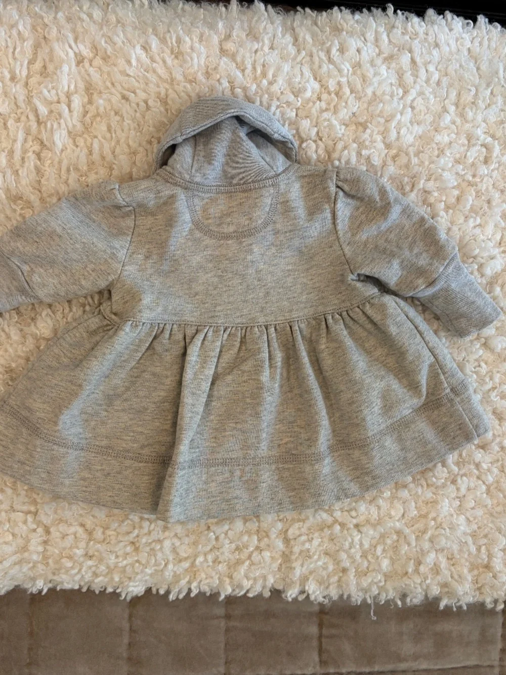 RALPH LAUREN GIRL'S GRAY COLLAR CARDIGAN SWEATER DRESS 3 MONTHS